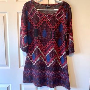 Angie Dress, geo patterned